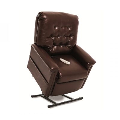 Brown leather lift chair from the Heritage Collection