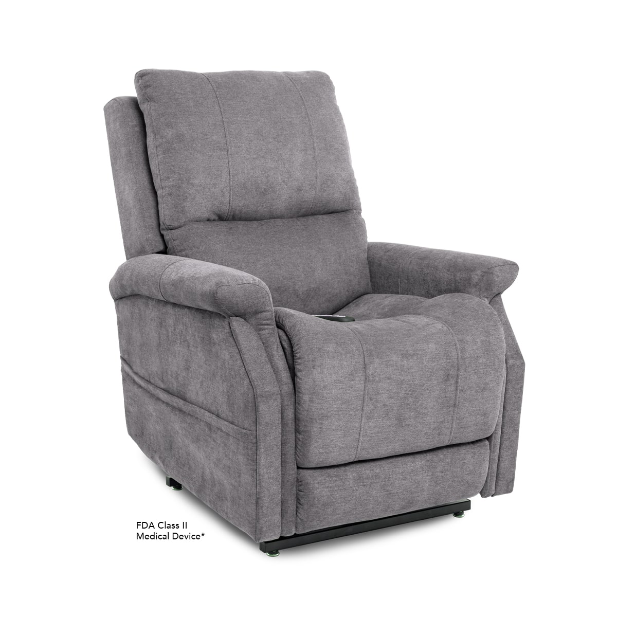 Pride VivaLift! Metro reclining lift chair in gray, upright position