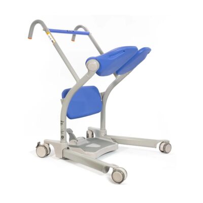 Sara Stedy Sit-to-Stand manual patient stand aid in blue
