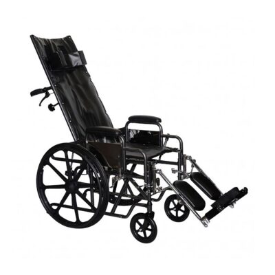 black reclining wheelchair