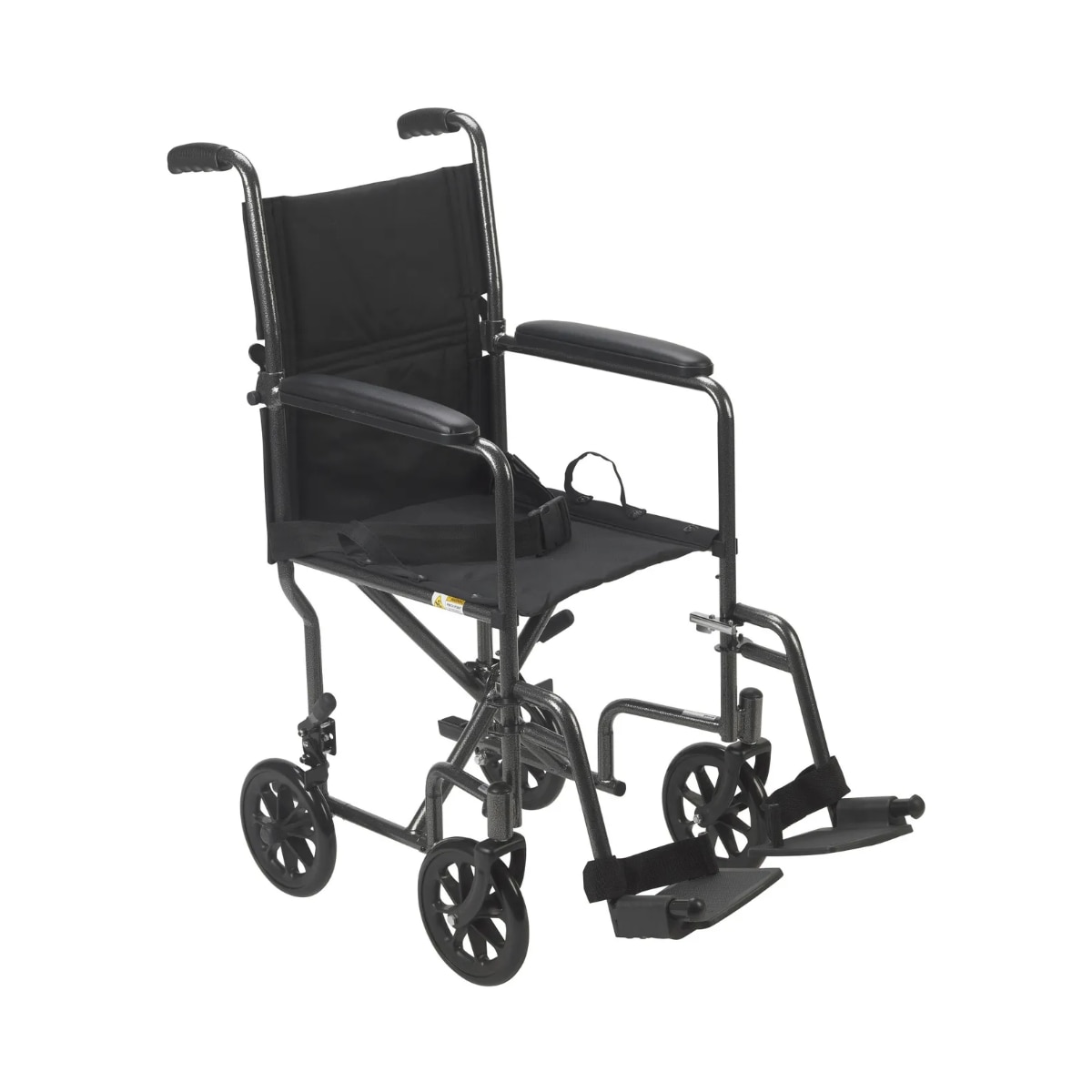 Drive Steel Transport Chair with a simple design and black frame and fabric