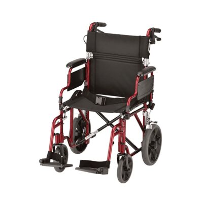 Nova Aluminum Transport Chair with red frame