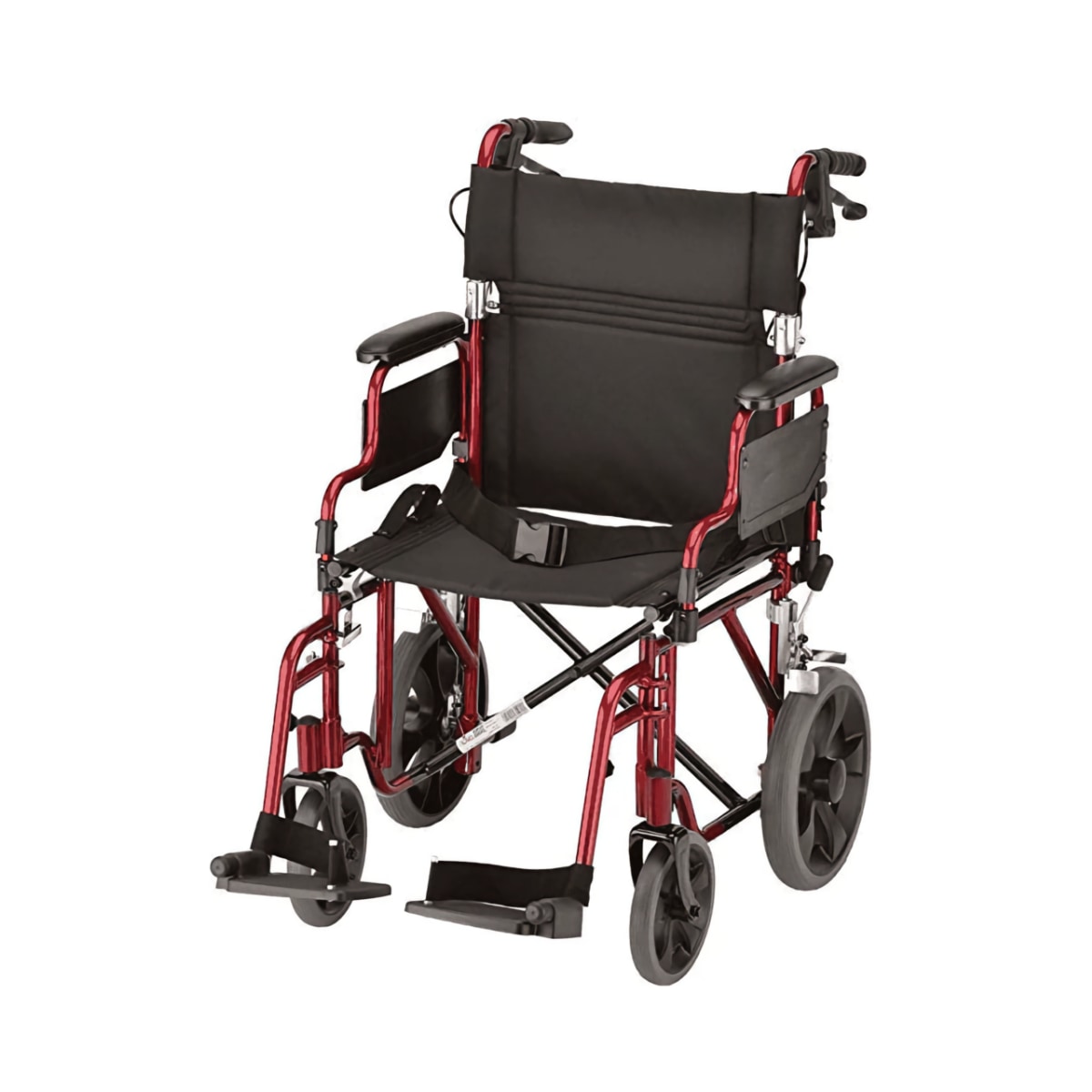 Nova Aluminum Transport Chair with red frame