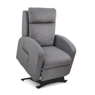 gray recliner chair in lift position