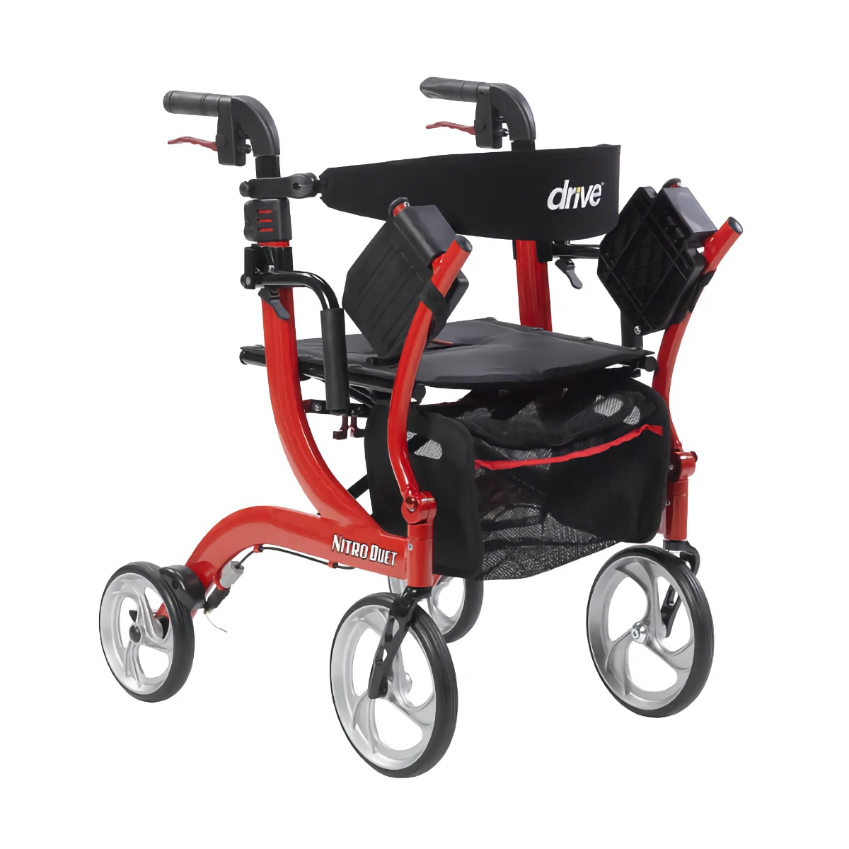 Drive Nitro Duet rollator / transport chair in rollator/walker position