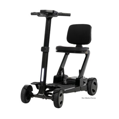 Pride GoGo Carbon mobility scooter with slim, modern design in black