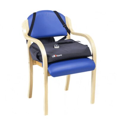 Sit n Stand lift assist product; semi-inflated on a chair