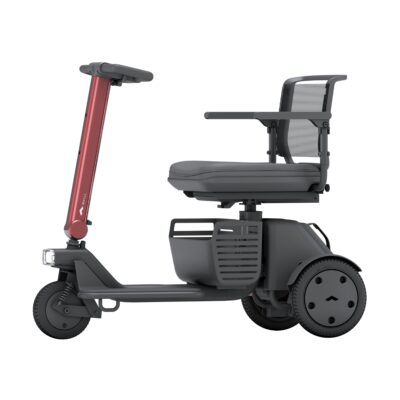 Whill Model Ri mobility scooter with sleek design and red accent